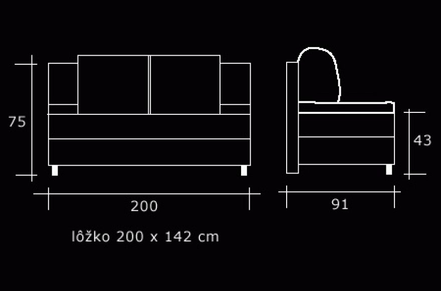 Rozkládací pohovka Berta