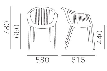 Plastová židle Tatami 306