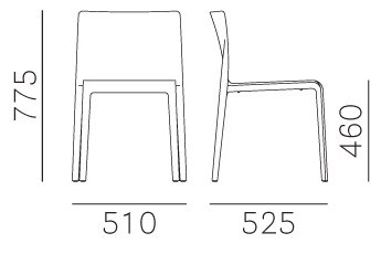 Plastová židle Volt 670