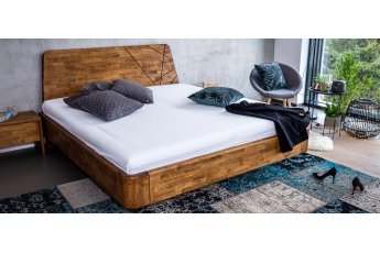 Masivní postel NOE - malajský dub