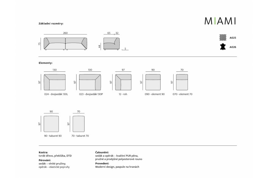 Sedací souprava Miami