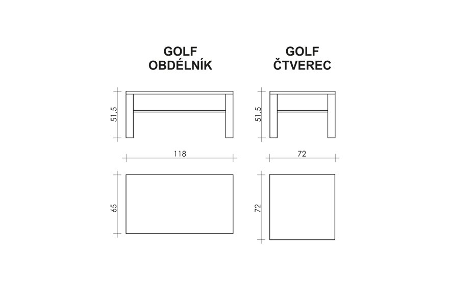 Konferenční stolek Golf