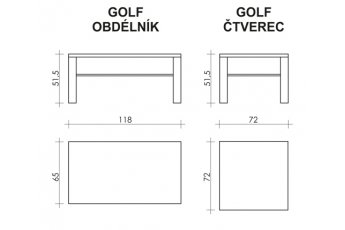 Konferenční stolek Golf