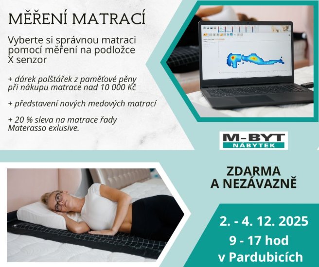 Vyberte si matraci pomocí měření na podložce X-senzor